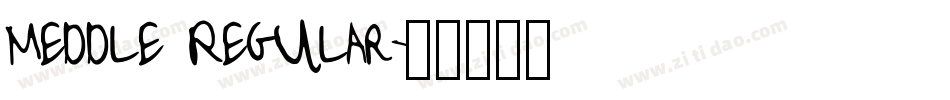 Meddle Regular字体转换